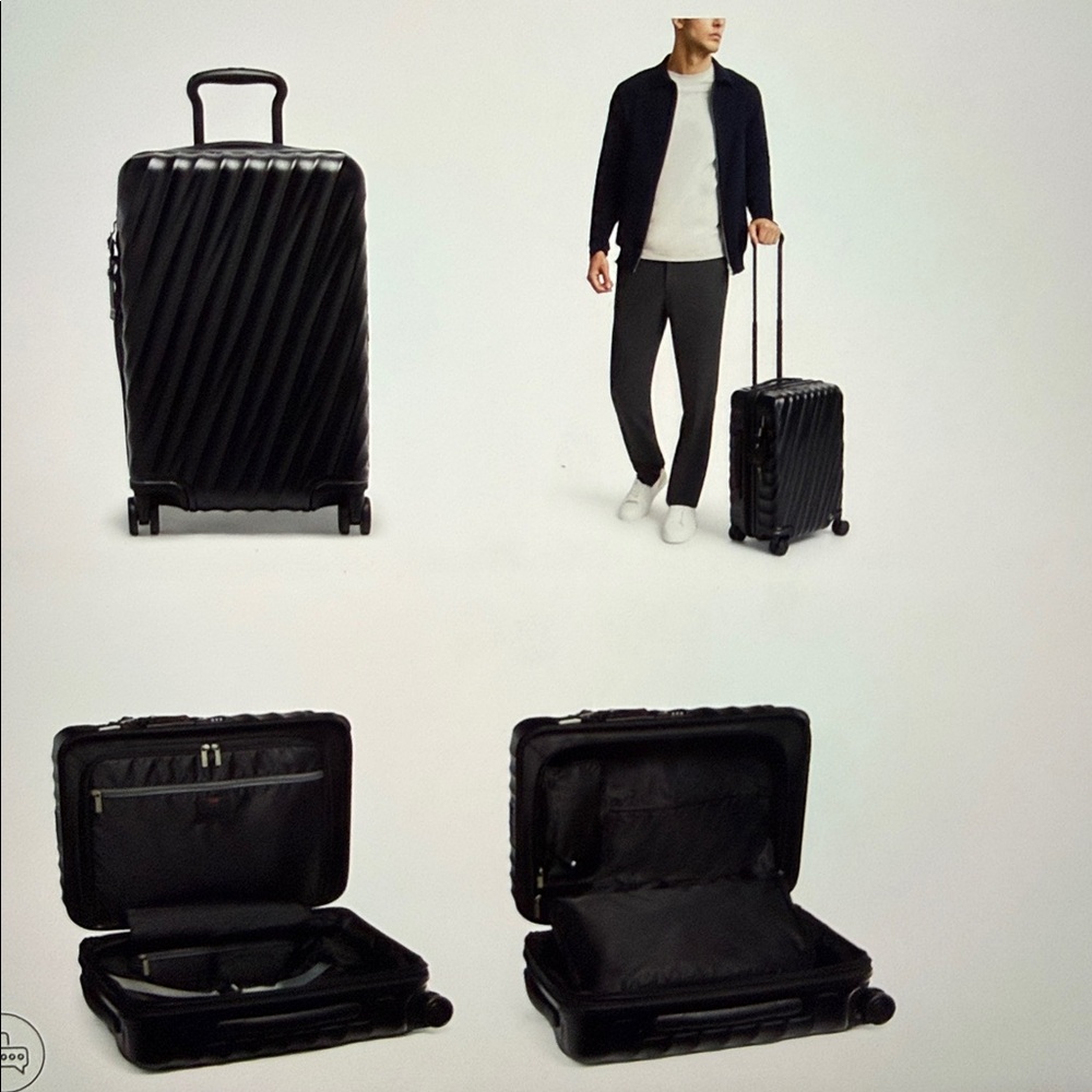 Tumi Black Hardside Luggage / International Expandable 4 Wheeled Carry-On